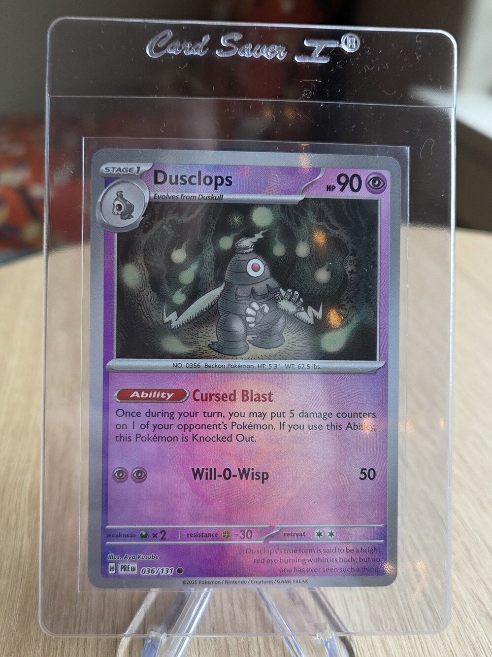 Dusclops Poke Ball Holo Pokémon Card Prismatic Evolutions Poke Ball Card
